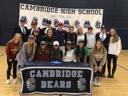 Cambridge Athletes Sign NCAA National Letters of Intent, Thursday, Nov. 15th