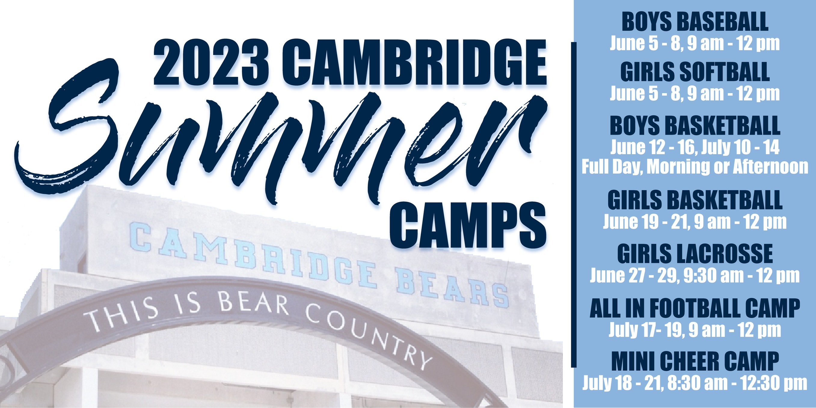 2023 Summer Camps