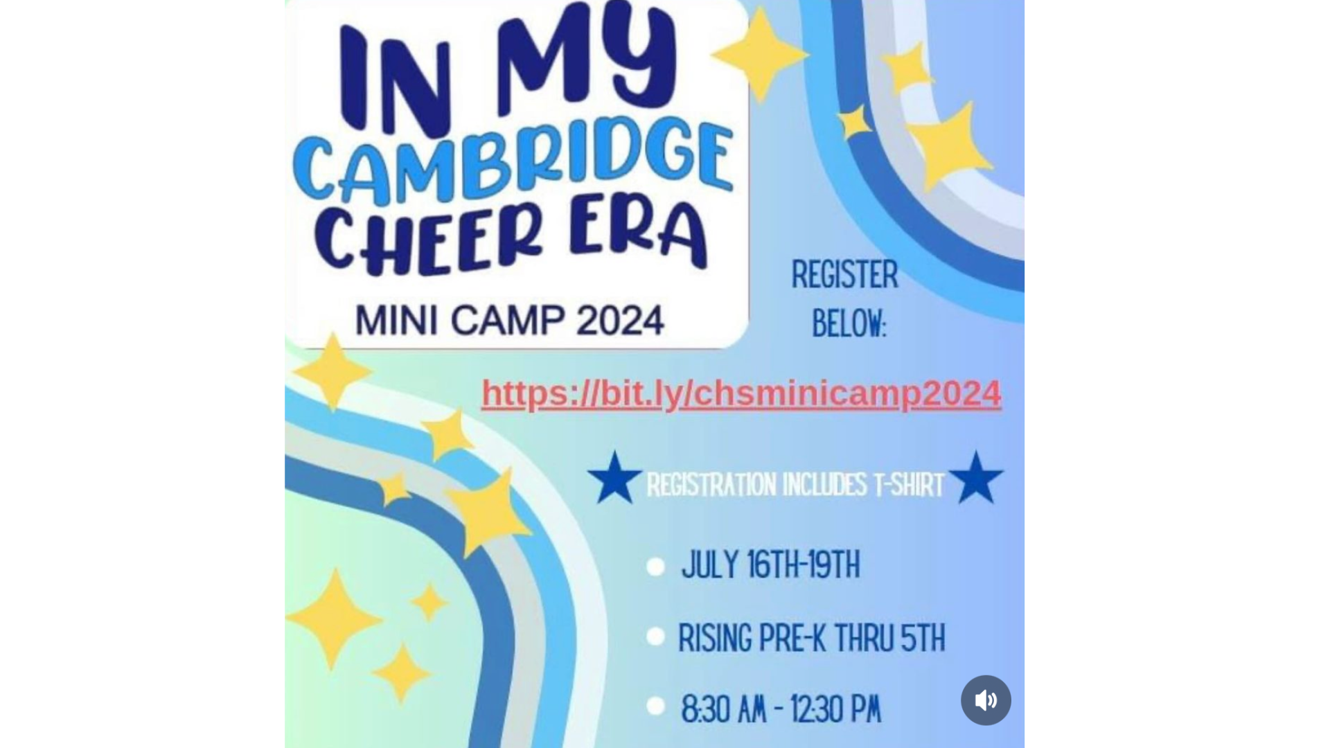 Summer Cheer Camp Registration Now Open