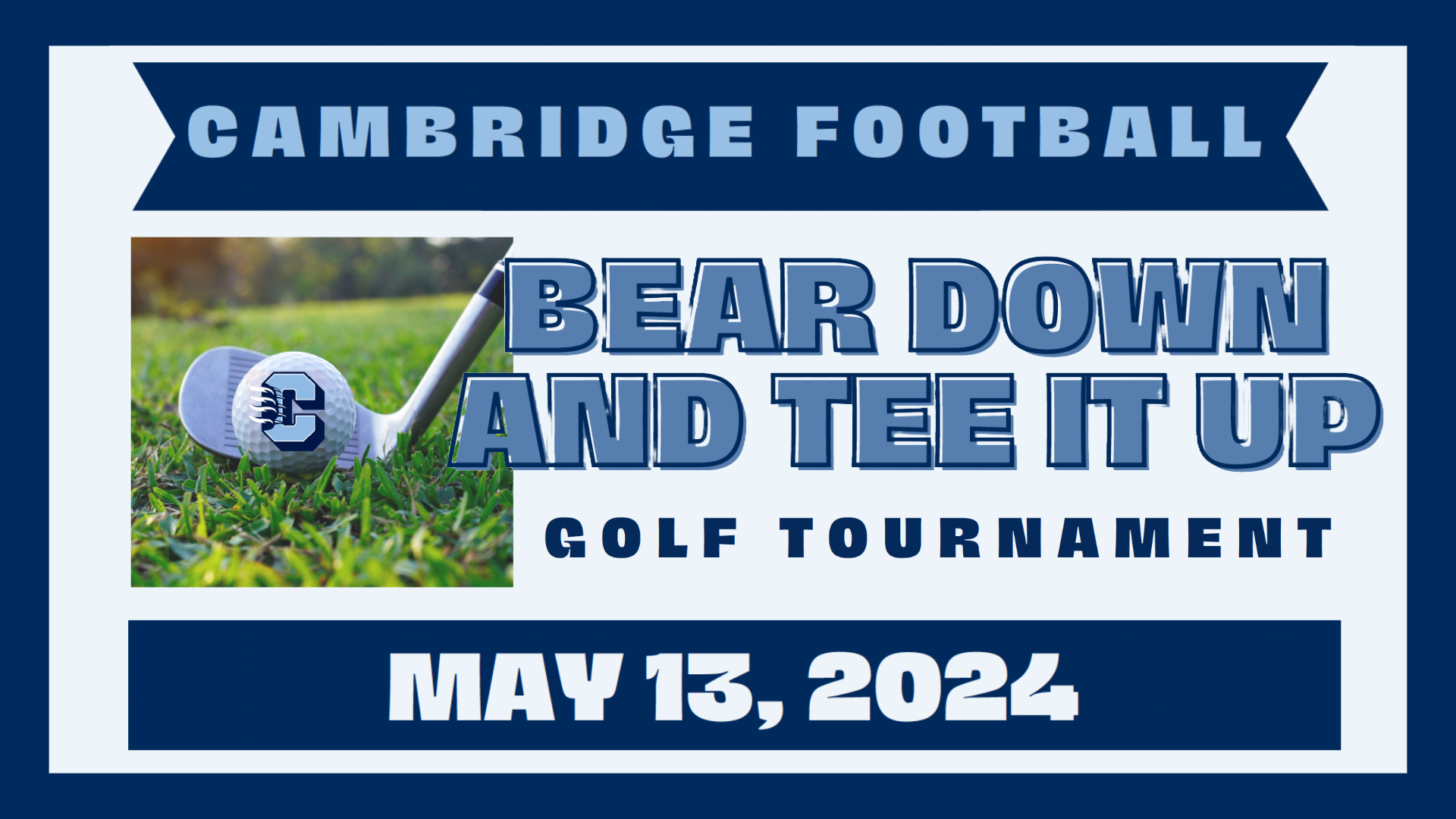 First Annual Cambridge Football Golf Tournament! Register Today!