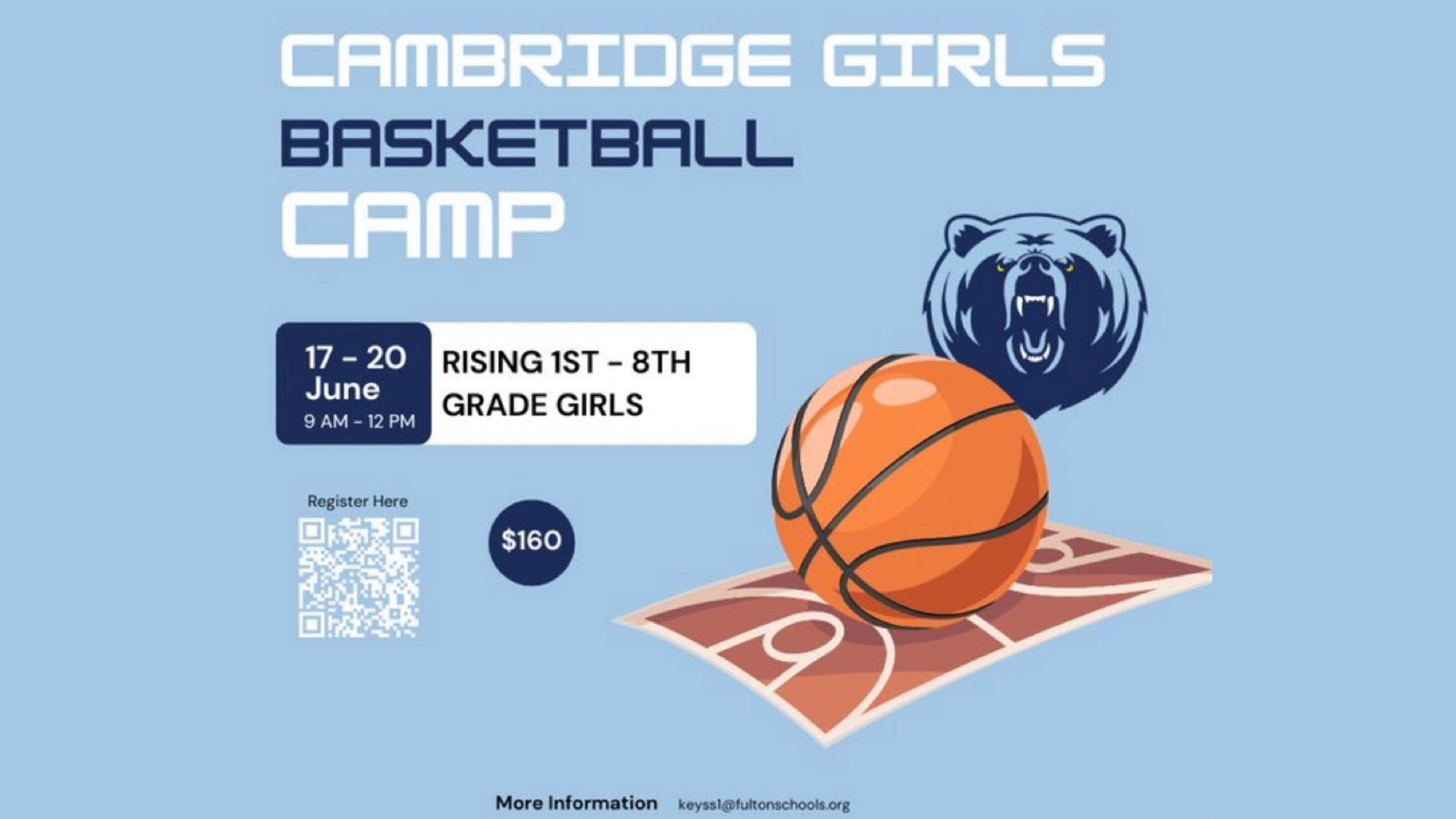 Registration is now open for 2024 Girls Basketball Camp June 17th - 20th