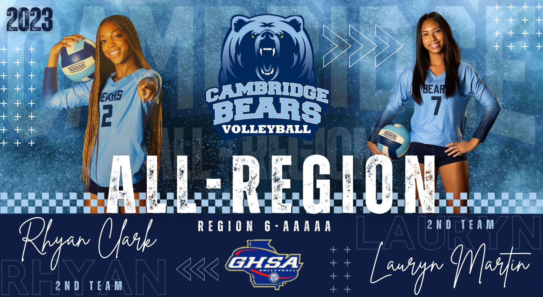 Congratulations to these Cambridge Volleyball&nbsp;players for their 2023-2024 GHSA 6-AAAAA All-Region Selection!