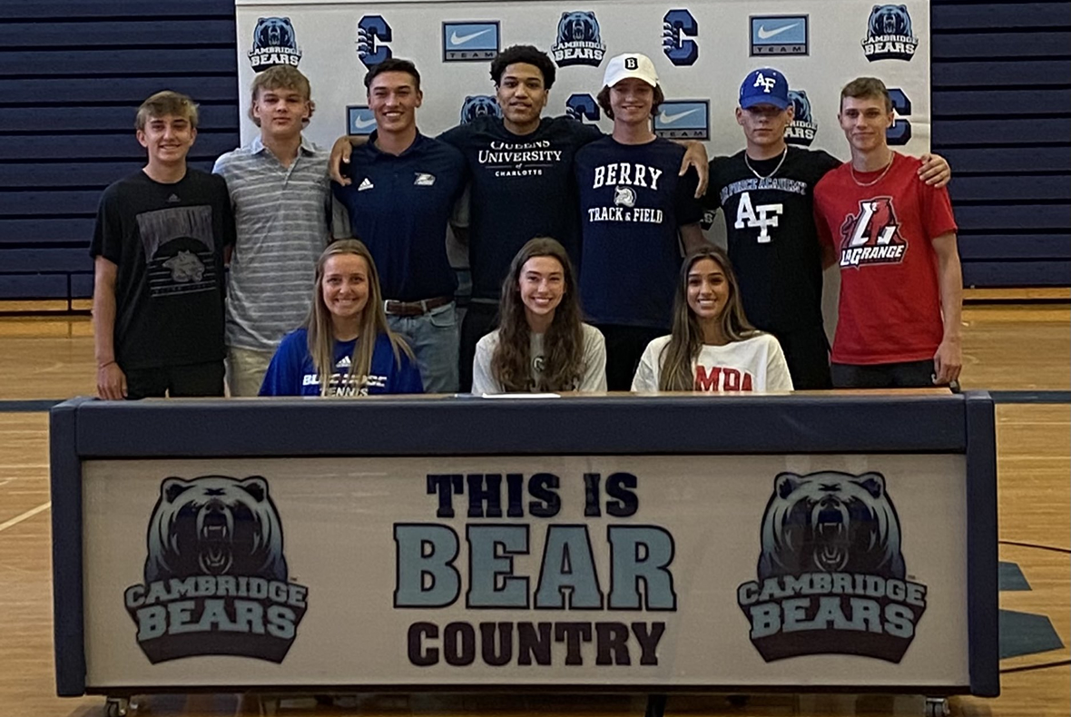 Cambridge Athletes Sign NCAA National Letters of Intent, Thursday, April 21st