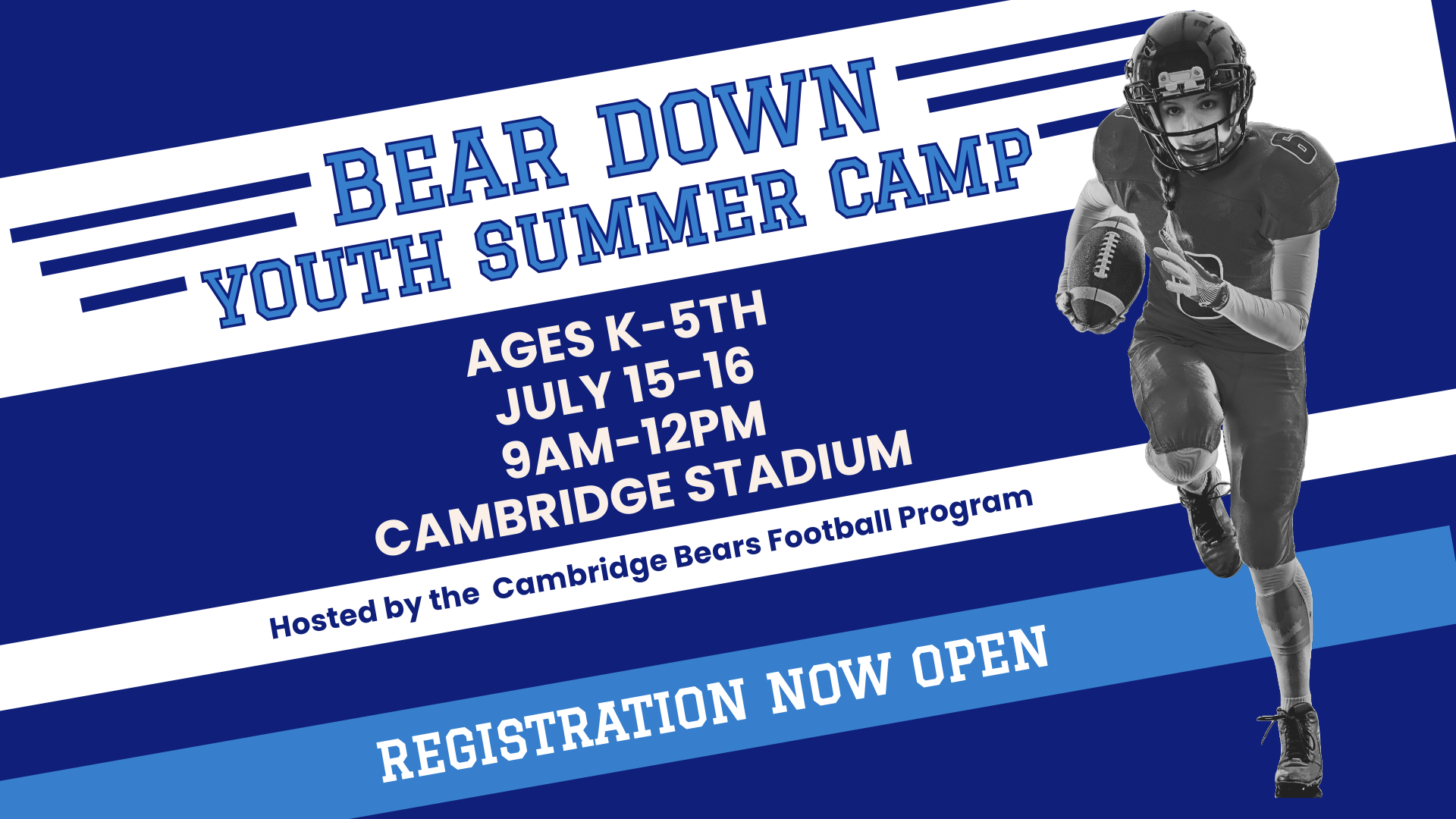 Registration Now Open for Bear Down Youth Summer Camp